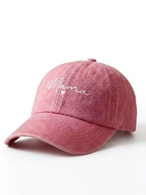 Womens Baseball Hat Pink Mama OS NEW